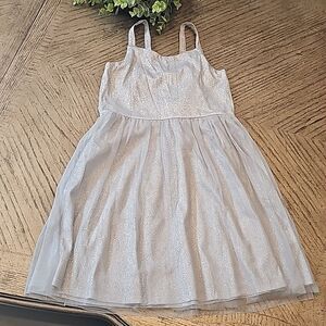Silver sparkley dress size 8 girls Isabella & Chloe